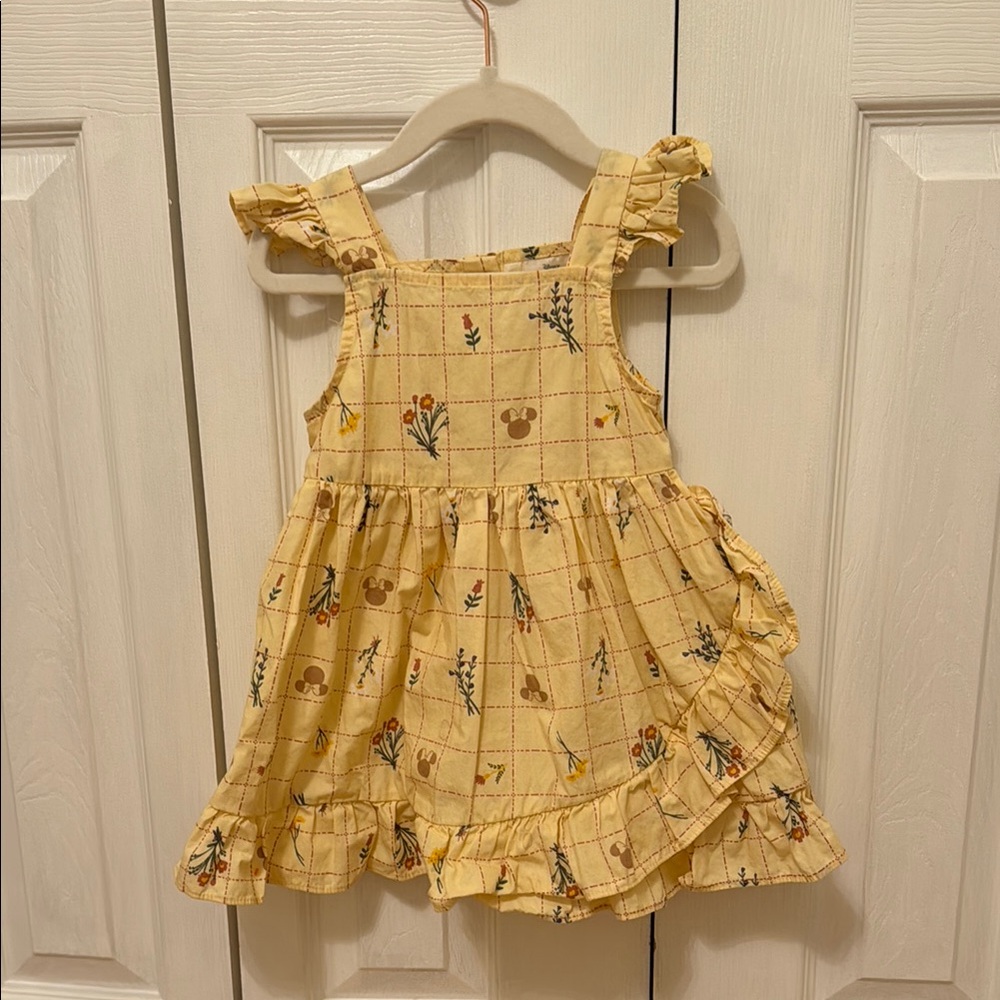 Adorable Disney Yellow Floral Dress with Ruffles
